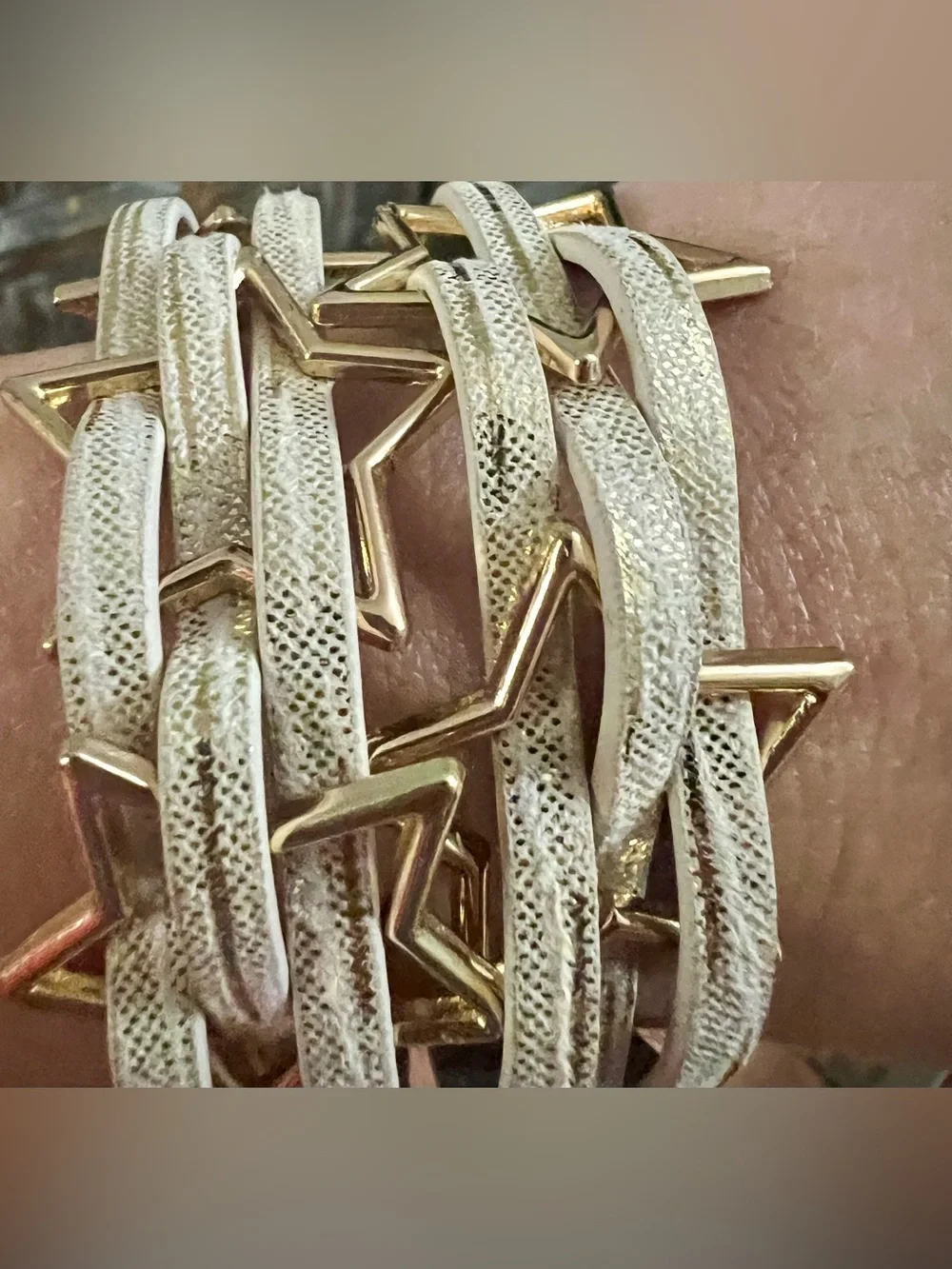 BEST Boho Bracelet EVER -Gold Star Faux Leather Wrap Bracelet - Magnetic Closure